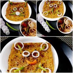 A picture of Masoor dal paratha.