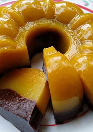 Foto resep Puding Labu Kuning Lapis Coklat
