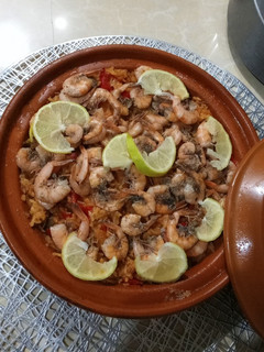 صورة لوصفة طبق الارز الابيض بالجمبري