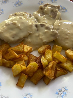 Una foto de Solomillo en salsa de queso
