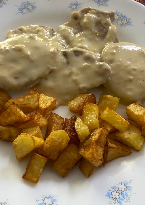 Una foto de Solomillo en salsa de queso
