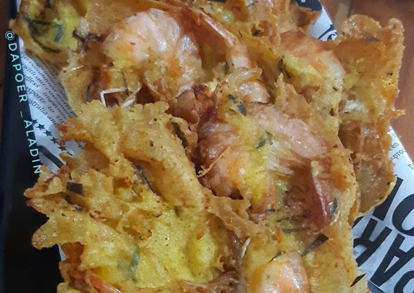 Peyek udang ala resto padang