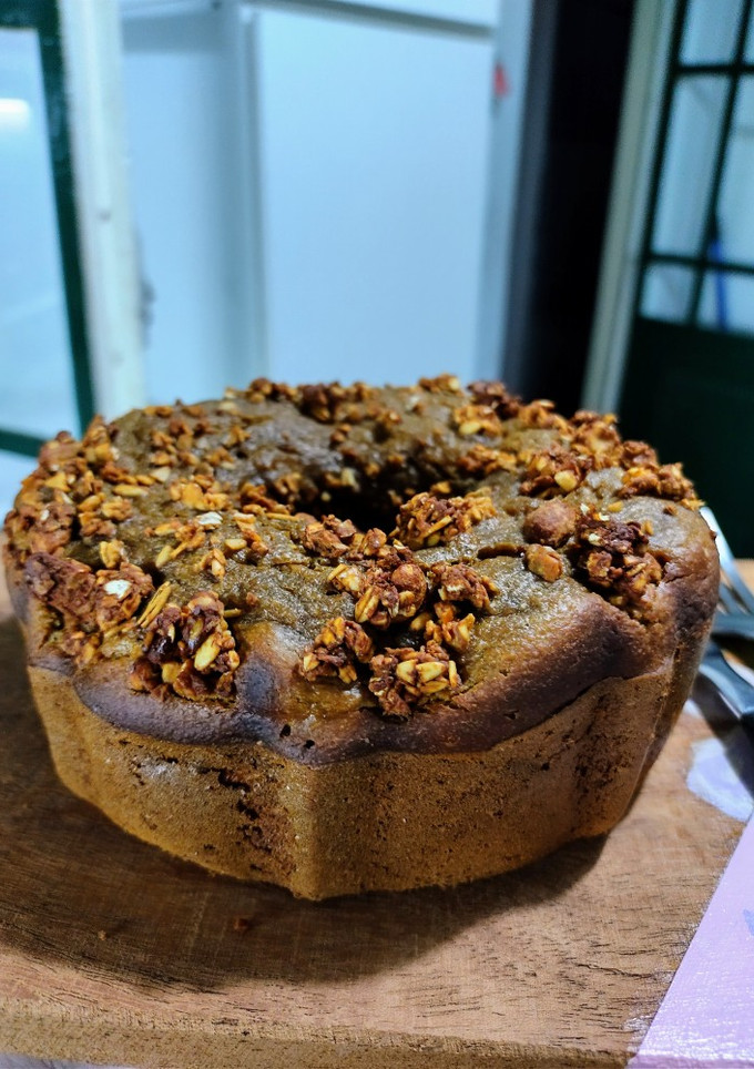 Una foto de Budín de avena y ciruelas blancas