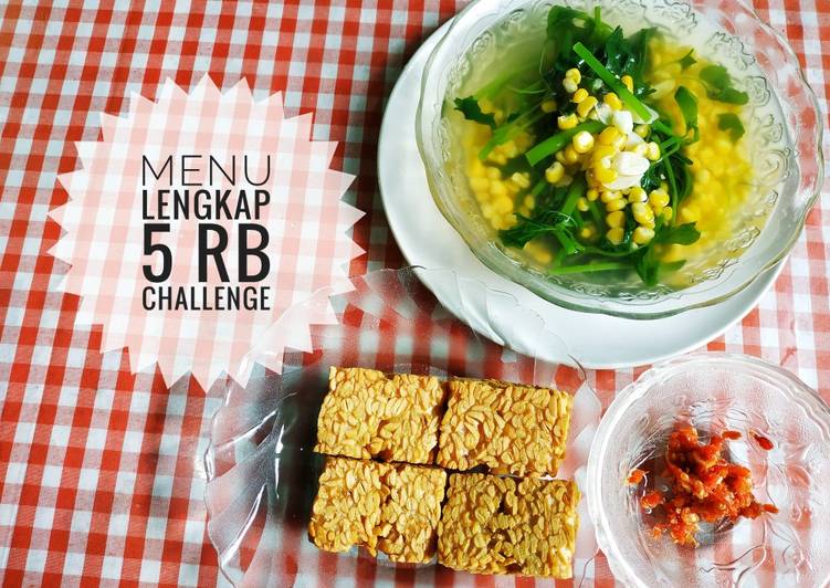 Resep Sayur Bening Bayam + Tempe + Sambal