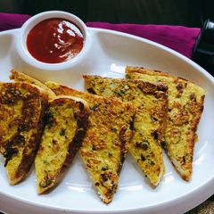 A picture of Besan toast.