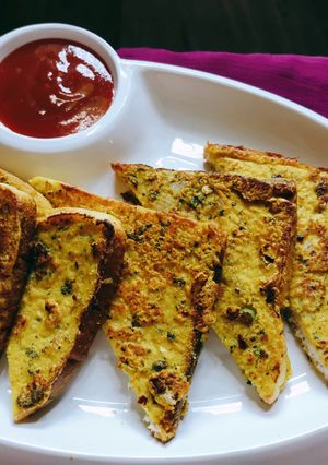 A picture of Besan toast.