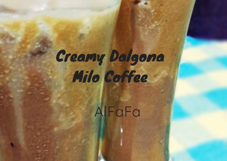 Creamy Dalgona Milo Coffee