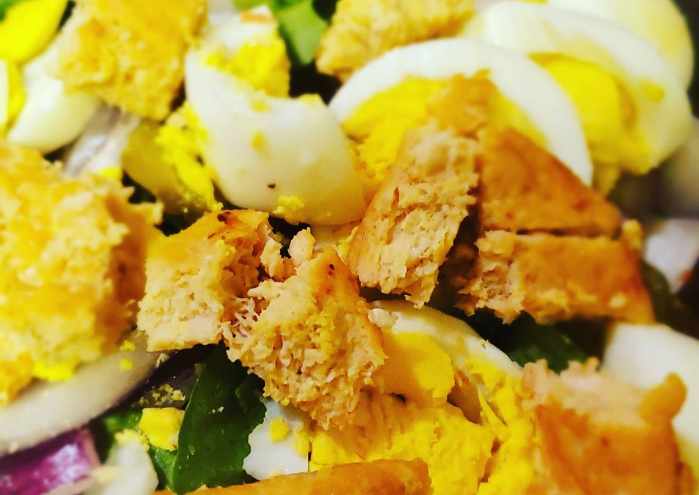 Salmon Cobb salad
