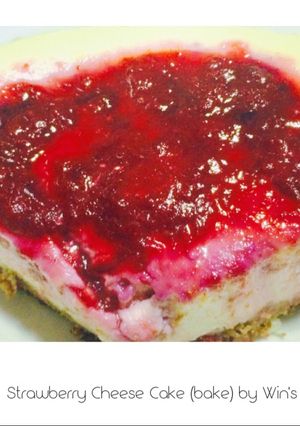 Foto resep Strawberry Cheese Cake (bake)