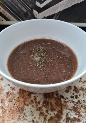 Una foto de Sopa de hongos