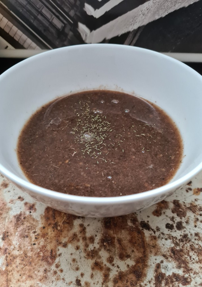 Una foto de Sopa de hongos