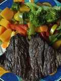 Carne al horno con vegetales