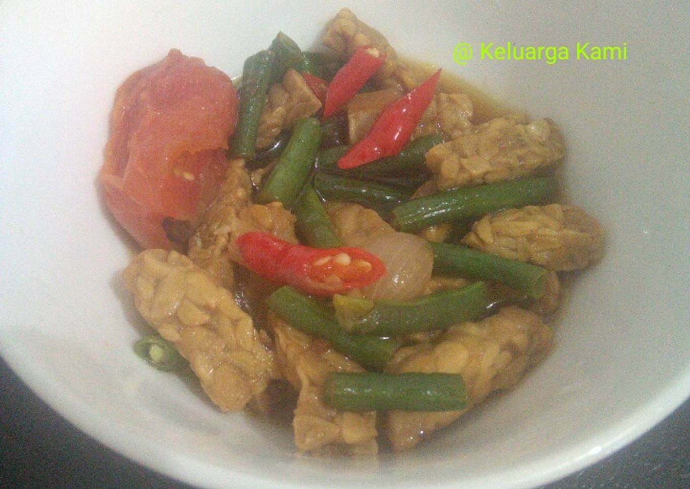 Tumis Tempe Kacang panjang