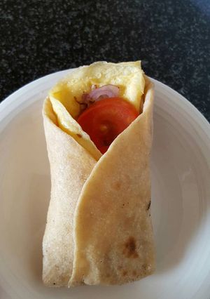 A picture of Paratha egg roll.