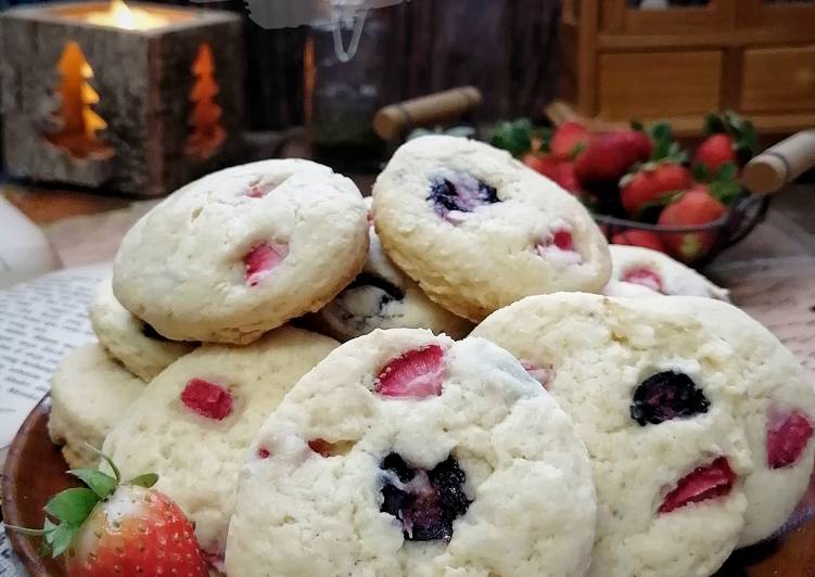 Resepi Scone double berry yang Lezat