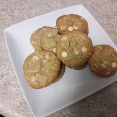 A picture of Cara's famous white chocolate chip cookies.