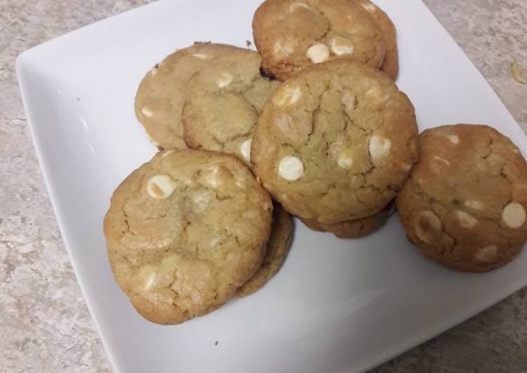 Cara's famous white chocolate chip cookies