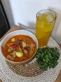 Sayur Santan Pedas Tewel + Telur Puyuh Rumahan
