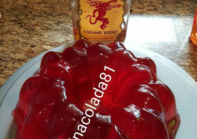Fireball jello shot cake