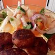 كريات بطاطا مع سلطة خضر ❤️❤️