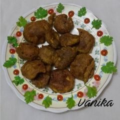 Lauki ka katra/pakora A picture of Lauki ka katra/pakora.
