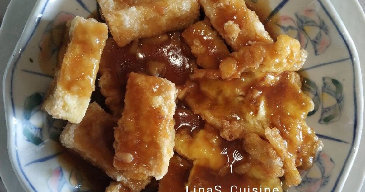 Resep Adobong Crispy Tokwa/Fried Tofu With Sticky Adobo Sauce oleh