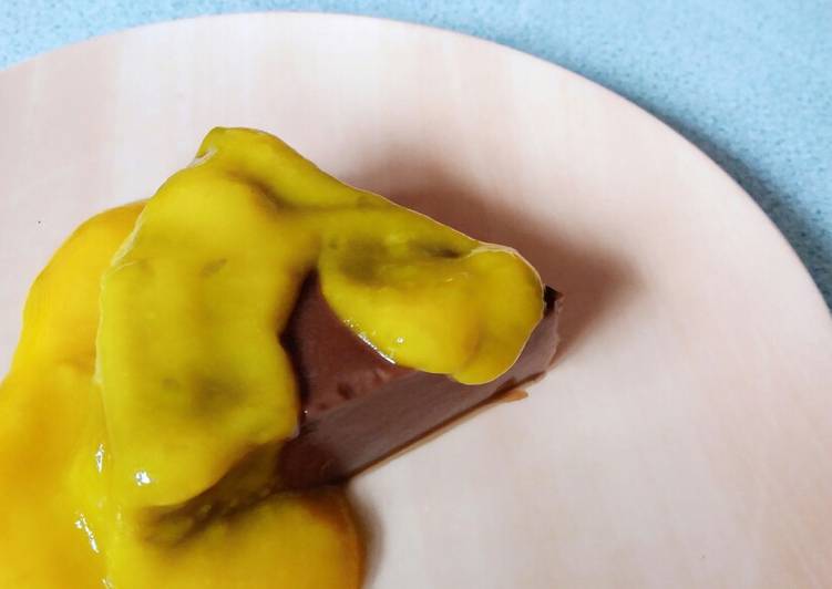 Recipe of Homemade Choco Pudding With Mango Sauce