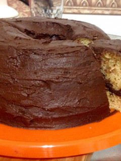 Una foto de Torta de peras y chocolate