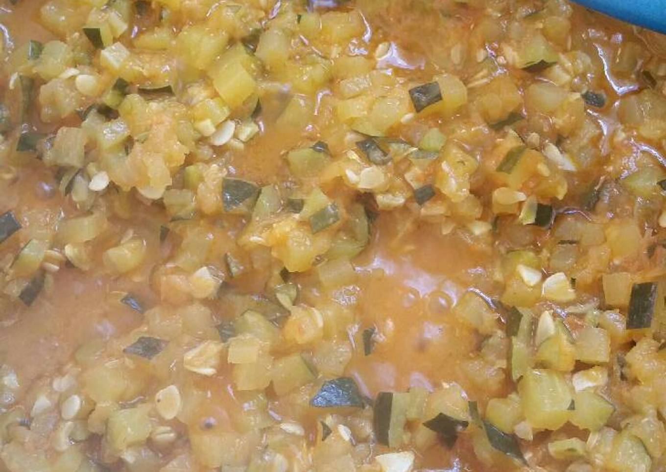 Calabacita picada con queso