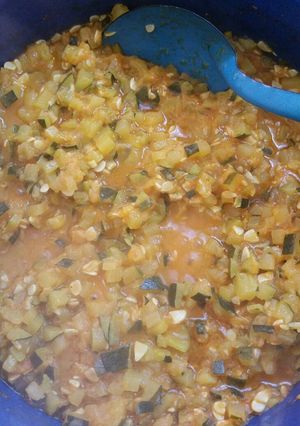 Una foto de Calabacita picada con queso