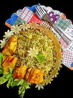 عکسی از دستور کرفس پلو با مرغ 🌸