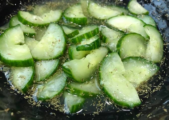 Recipe of Ultimate Dill Quickles (Quick Pickles)