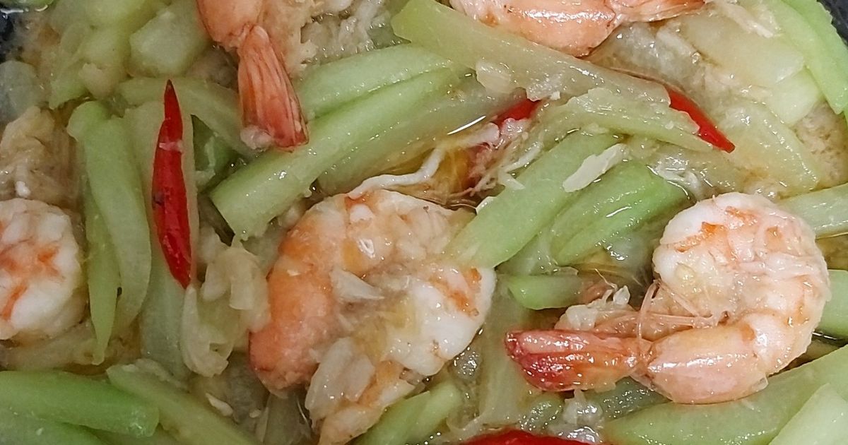 Tumis Labu Siam Udang