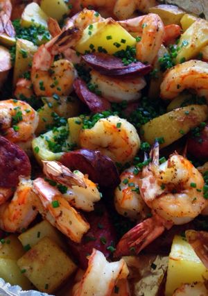 A picture of Easy Foil Baked Shrimp.