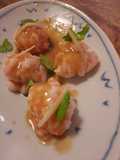 Chinese-style shrimp balls with shrimp sauce