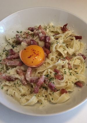 Une photo de Tagliatelles Carbonara