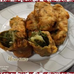 Potatoes and Spinach Pakora...☙⚀☙ A picture of Potatoes and Spinach Pakora...☙⚀☙.