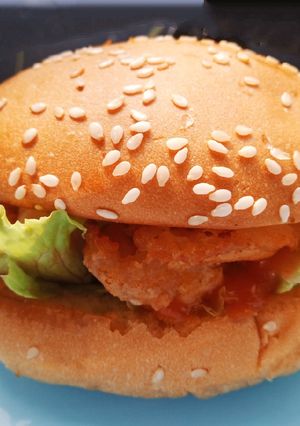 Foto resep Burger Ayam simple