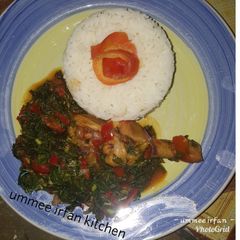 Rice wif vegetable soup A picture of Rice wif vegetable soup.