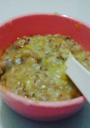 Foto resep Bubur daging brokoli jagung mpasi 10+