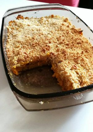 Une photo de Crumble potimarron champignons
