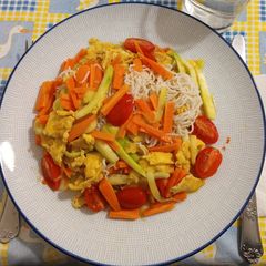 A picture of Mixed veggies stir-fry konjac noodles.