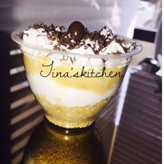 A picture of Banofee caramel cups.