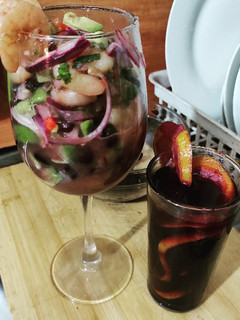 Una foto de Ceviche de camarón - poroto negro
