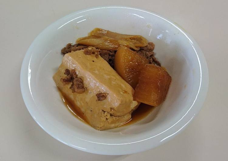 Nikudofu (meat and tofu)