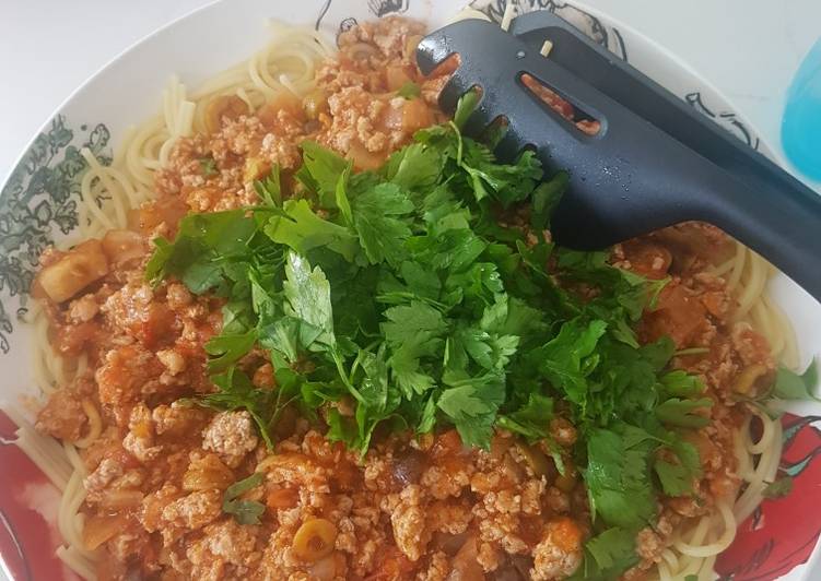 Recipe of Award-winning Pasta with minced meat