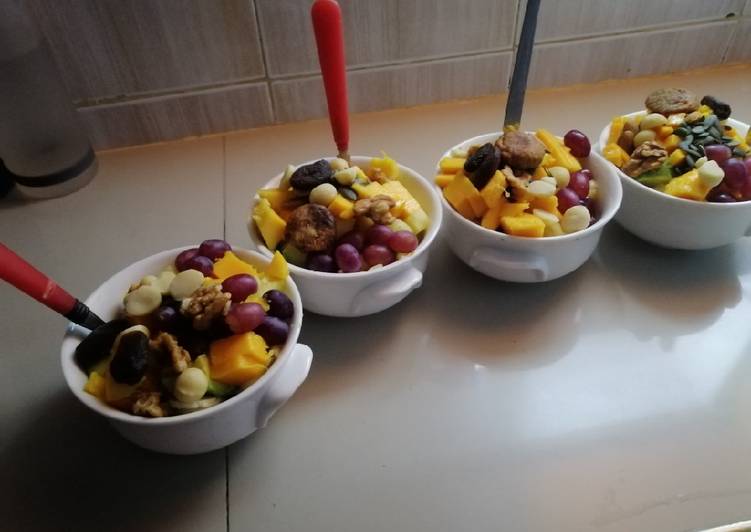 Step-by-Step Guide to Make Ultimate #endyearchallenge mixed fruit salaad different nuts