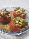 Tomates rellenos vegetarianos