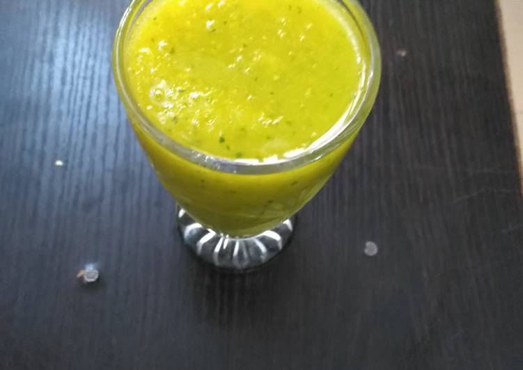 Recipe of Homemade Green Smoothie | Quick Recipe For Kids