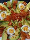 Ensalada de aguacate y naranja sanguina